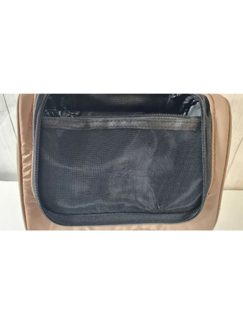 CALPAK LUKA HANGING TOILETRY TRAVEL COSMETIC BATHROOM BAG CHOCOLATE TAN BROWN